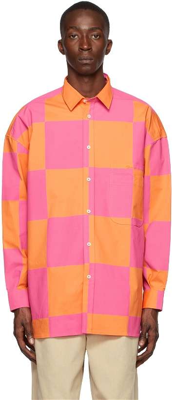 Photo: Jacquemus Pink & Orange La Montagne ' La Chemise Toutou' Shirt