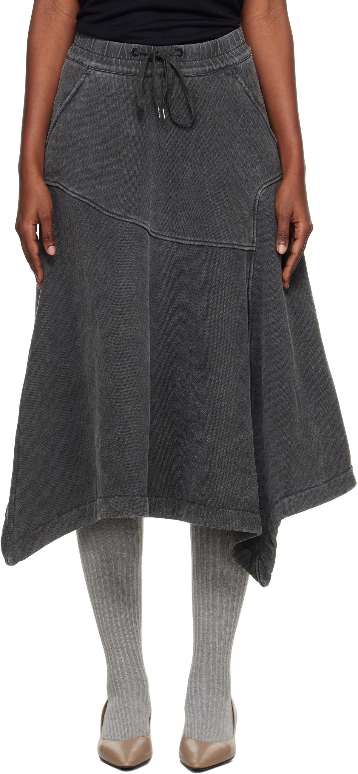 Our Legacy × Armani SARO SKIRT OUR LEGACY + Emporio Armani Saro asymmetric satin-jacquard