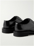 SAINT LAURENT - Leather Derby Shoes - Black