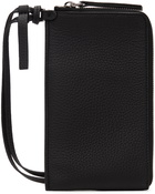 Maison Margiela Black Leather Phone Pouch