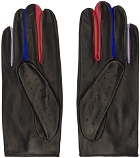 Ernest W. Baker Black & Multicolor Driving Gloves