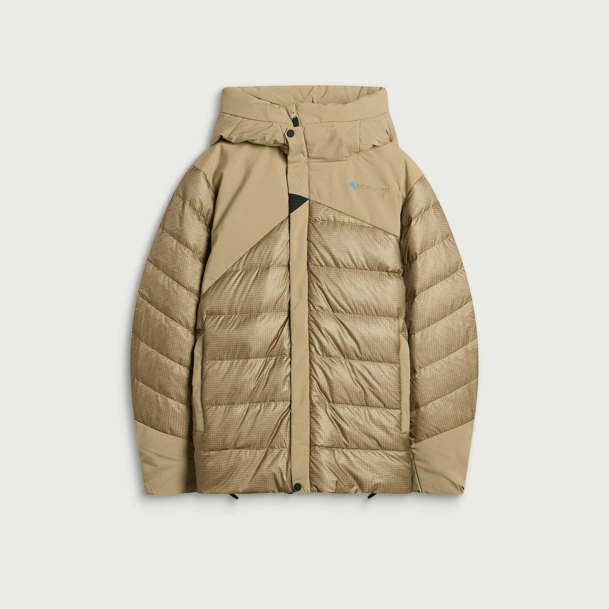 Klättermusen Men's Rå Hooded Down Jacket in Warm Sand