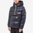 Moncler Men's Maury Logo Popover Hooded Down Jacket in Navy