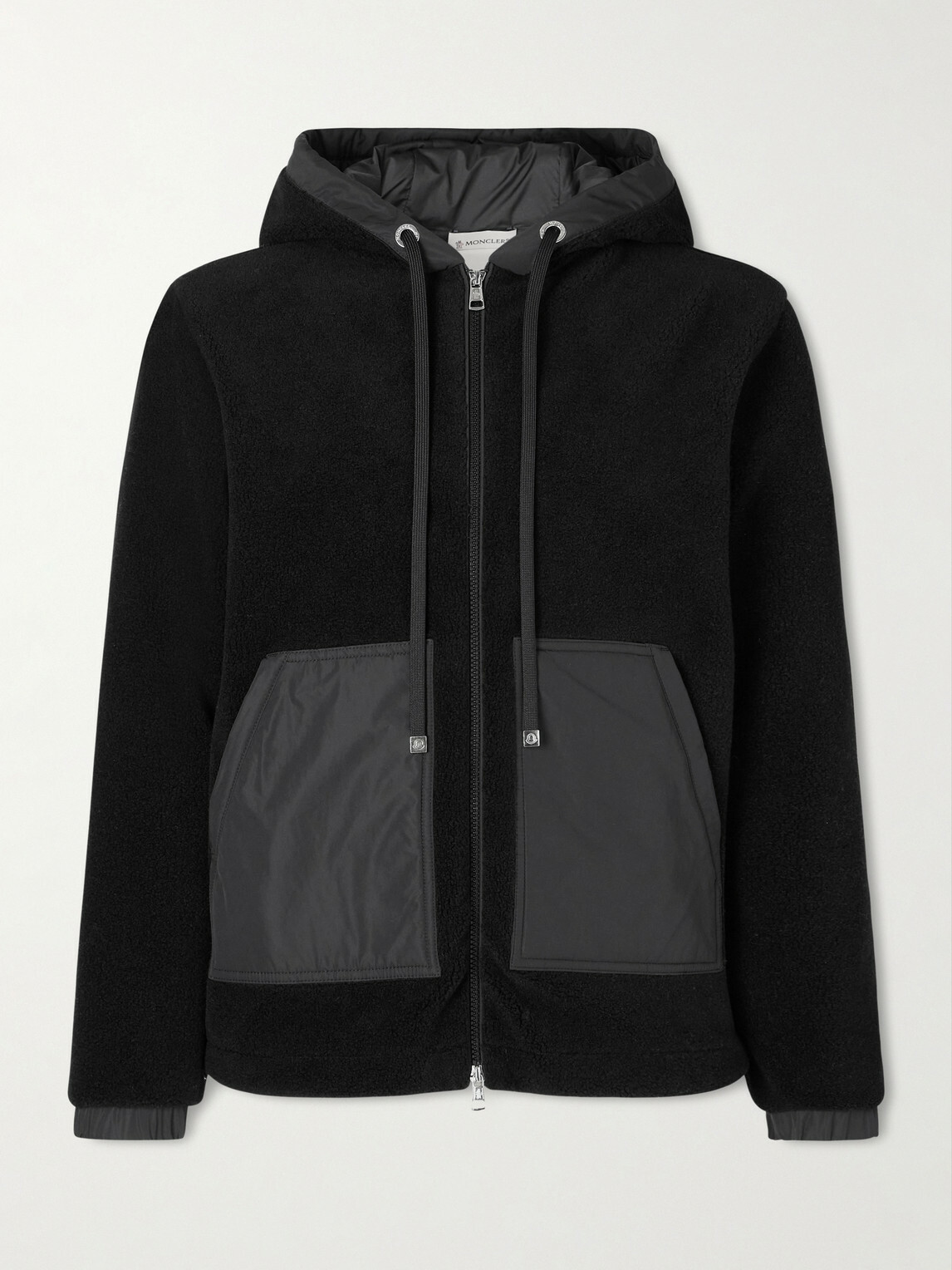 Moncler - Teddy Fleece Zip-Up Hoodie - Black