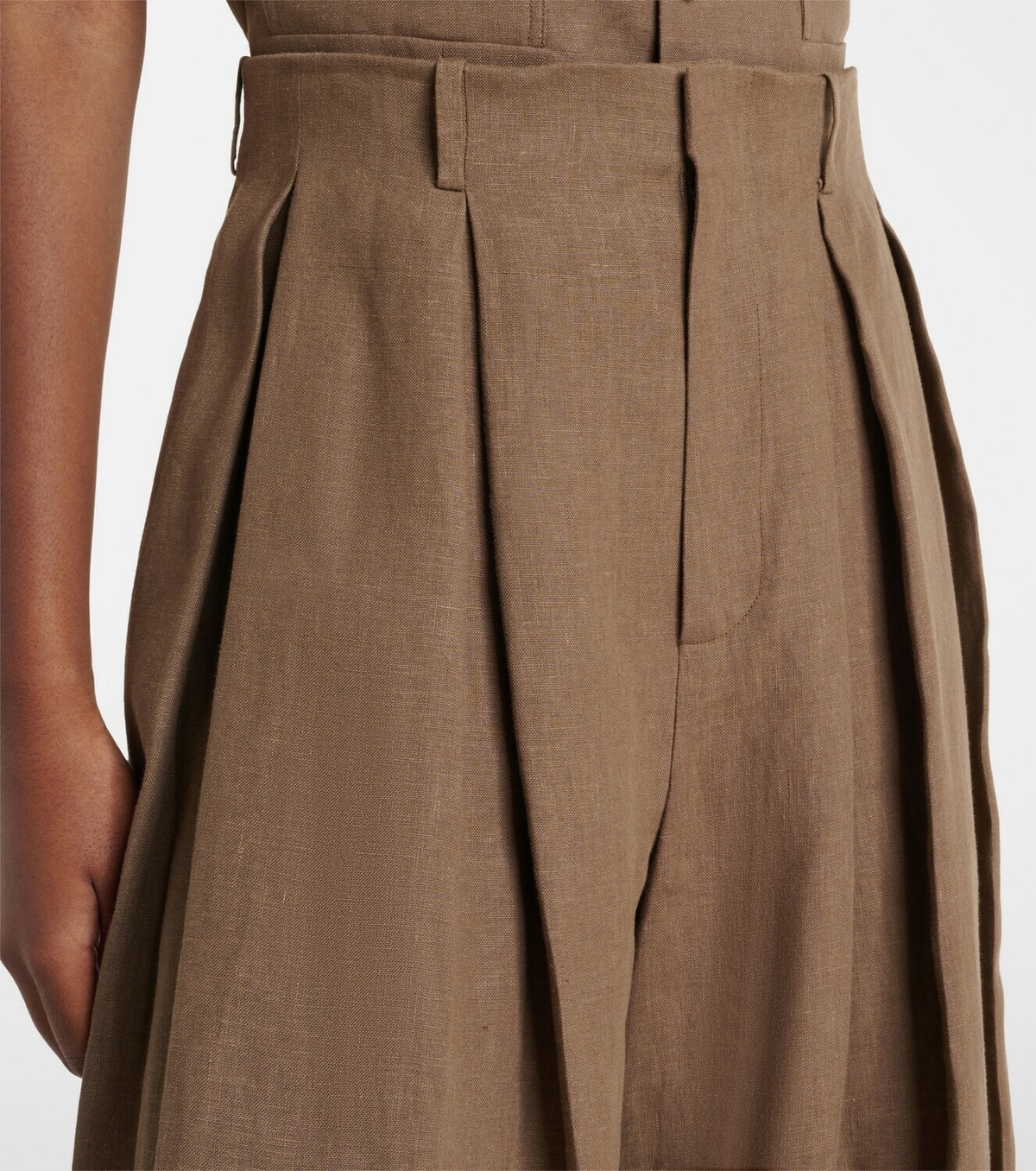 Ralph Lauren Collection Greer linen, cashmere, and silk wide-leg pants