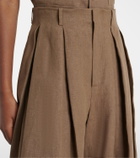 Ralph Lauren Collection Greer linen, cashmere, and silk wide-leg pants