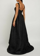 Rebecca Vallance Esther Floral-jacquard Cloqué Gown Black