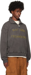 Story mfg. Gray Geo Pullover Sweatshirt