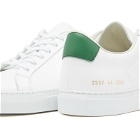 Common Projects Men's Retro Low Sneakers in White/Green