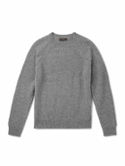 Incotex - Zanone Ribbed Virgin Wool Sweater - Gray