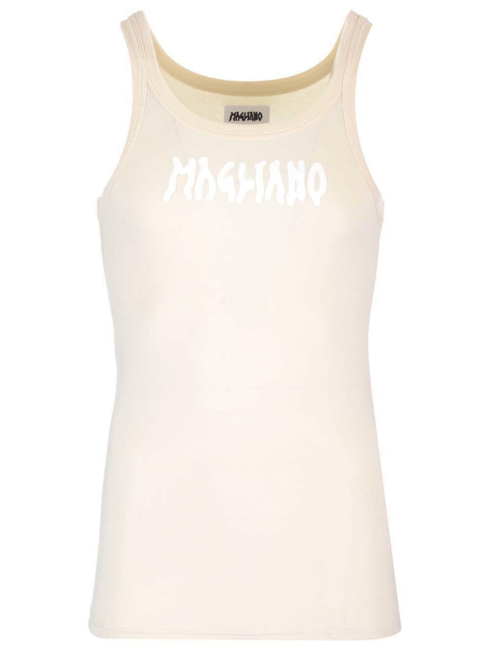 Magliano White Logo Tank Top Magliano