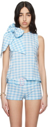 SUPER YAYA Blue & White Marin Blouse