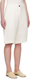 Studio Nicholson Off-White Luna Linen Shorts
