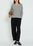 Eileen Fisher Barrel-leg Crepe Trousers Black