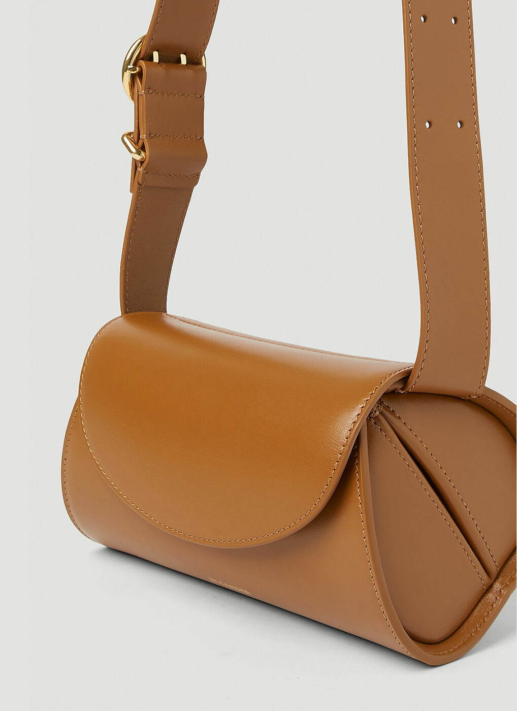 Jil Sander - Cannolo Mini Shoulder Bag in Brown Jil Sander