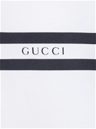 GUCCI Logo Stretch Cotton Piquet Polo Shirt