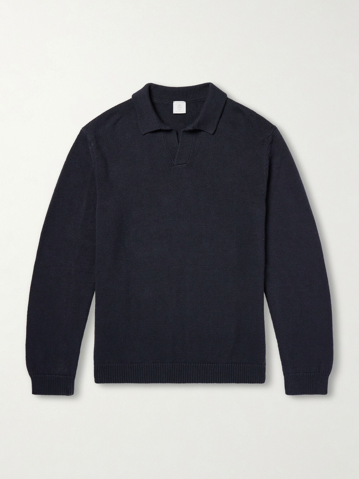 Eleventy - Cotton and Silk-Blend Polo Sweater - Blue