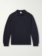 Eleventy - Cotton and Silk-Blend Polo Sweater - Blue