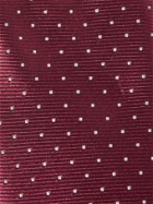 LANVIN - 7cm Pin-Dot Silk-Faille Tie - Red