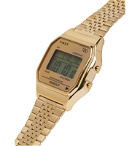 Timex - T80 34mm Gold-Tone Stainless Steel Digital Watch - Gold