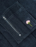 Kardo - Max Logo-Embroidered Cotton-Corduroy Bomber Jacket - Blue