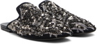 Dries Van Noten Black Embellished Slippers