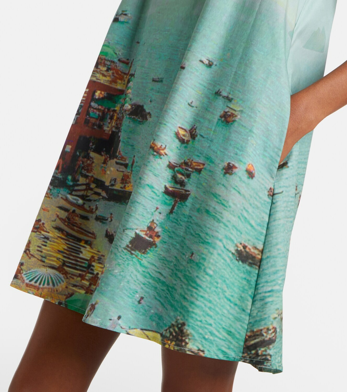 Staud Brio printed cotton minidress