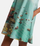 Staud Brio printed cotton minidress