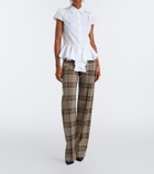 McQueen Peplum cotton poplin shirt