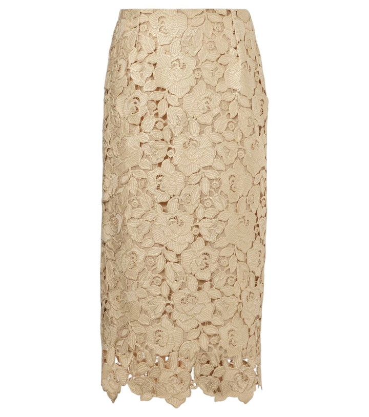 Photo: Oscar de la Renta Guipure lace pencil skirt