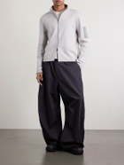 Amomento - Cotton Zip-Up Sweater - Gray
