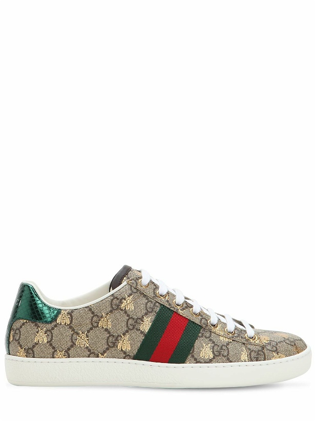 Photo: GUCCI - 20mm New Ace Gg Supreme Canvas Sneakers