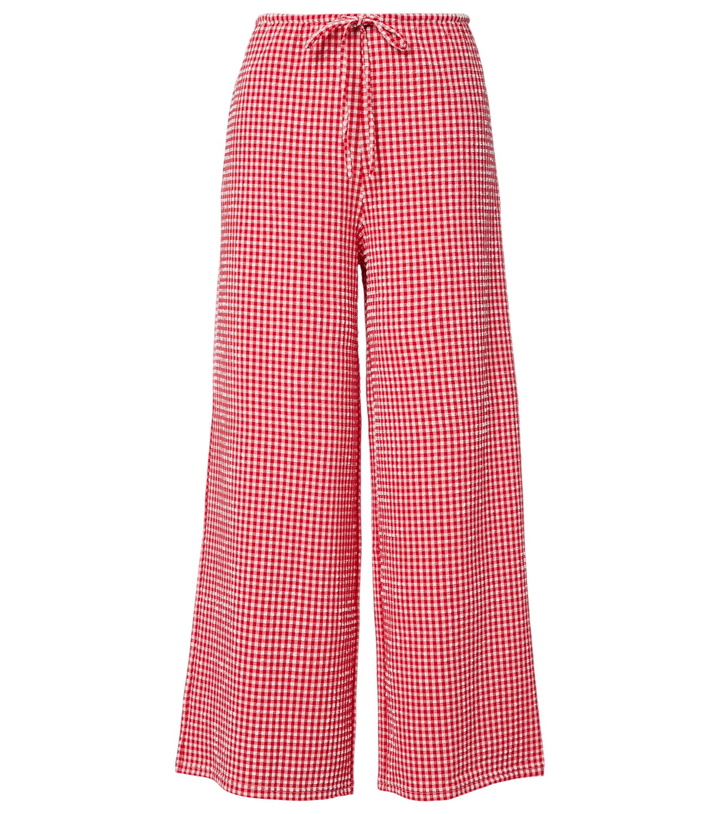 Photo: Montce Gingham seersucker wide-leg pants