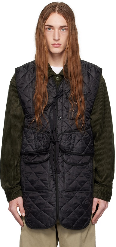 Photo: Engineered Garments Black Quilted Vest
