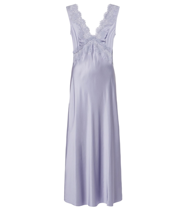Photo: Rixo Lysandra lace-trimmed satin maxi dress