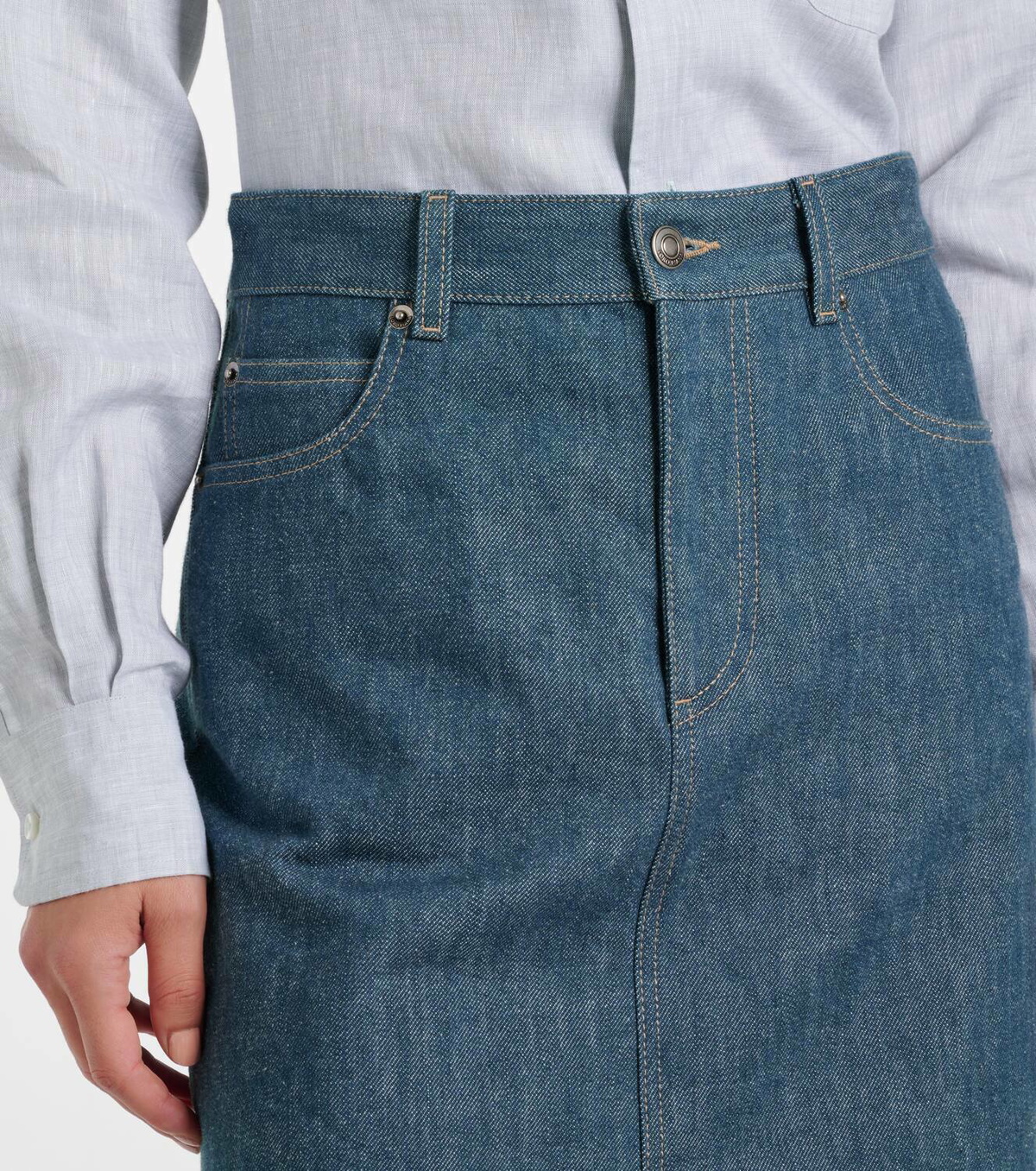Loro Piana Joanne denim miniskirt