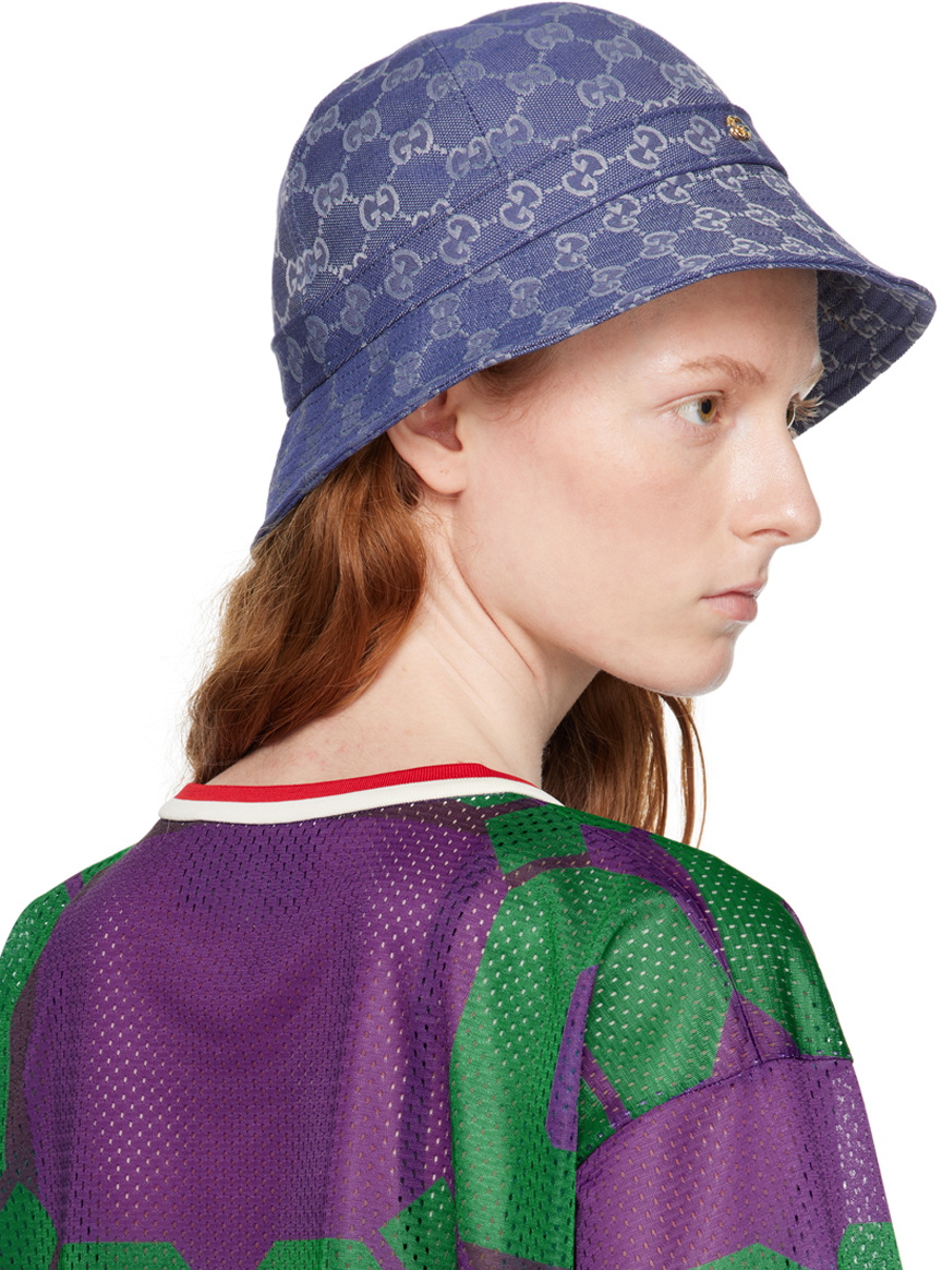 Gucci Blue GG Bucket Hat Gucci display picture 2