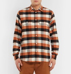 Norse Projects - Villads Checked Brushed Cotton-Flannel Shirt - Men - Orange