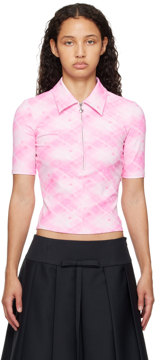 10/9終了SANDY LIANG Pink Papillon Shirt Sandy Liang Cardiff Shirt in Pink Multi | FWRD