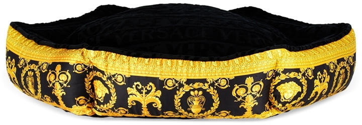 Photo: Versace Yellow & Black Barocco Large Pet Bed