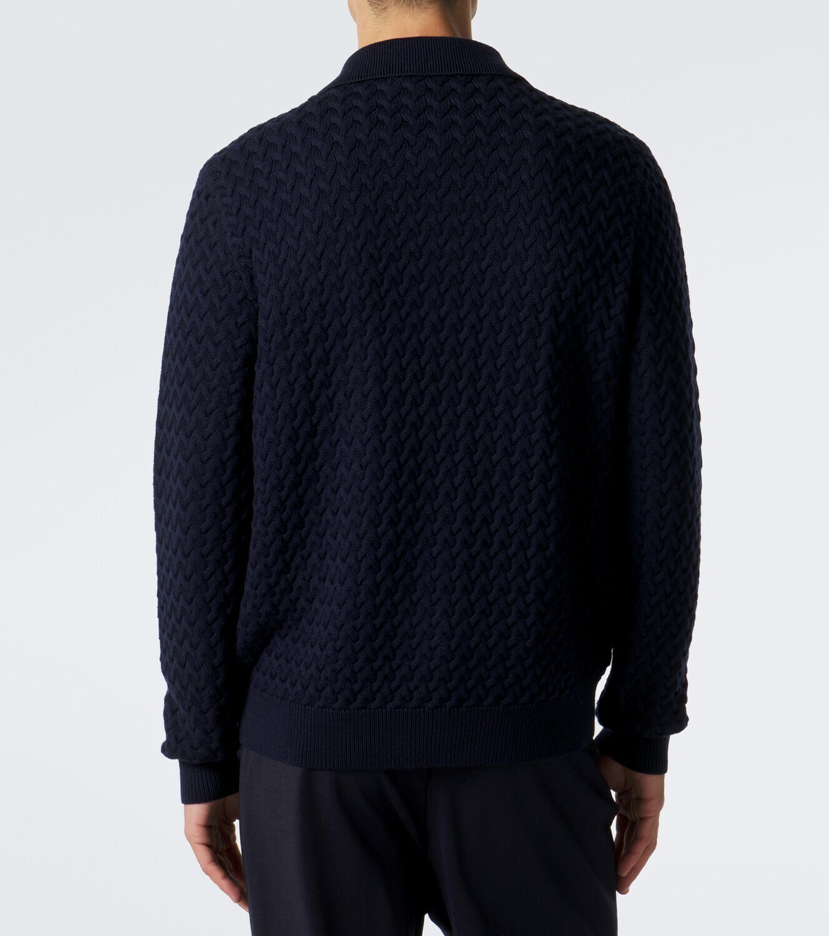 Frescobol Carioca Murilo cable-knit wool polo sweater