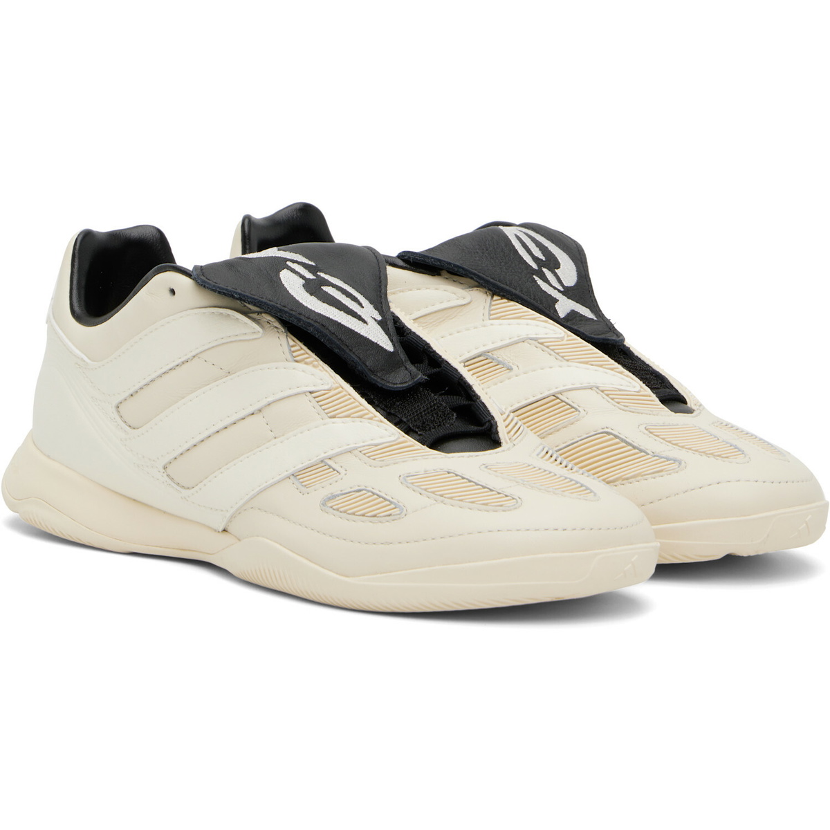 Y-3 Off-White Leather Predator Precision Sneakers