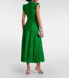 Erdem Broderie anglaise cotton-blend midi dress