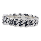Tom Wood Silver Spinel Slim Chain Ring