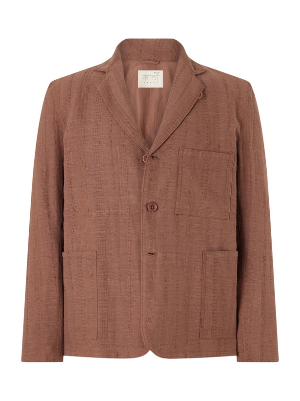 Photo: Kardo - Somesh Cotton-Jacquard Suit Jacket - Brown