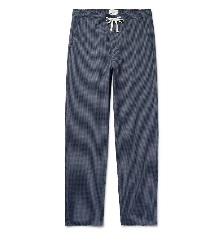 Photo: Oliver Spencer Loungewear - Gingham Brushed Organic Cotton-Twill Pyjama Trousers - Gray