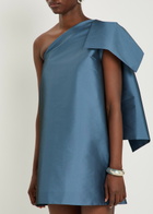 Bernadette Winnette Bow-appliquéd Taffeta Mini Dress Mid Blu
