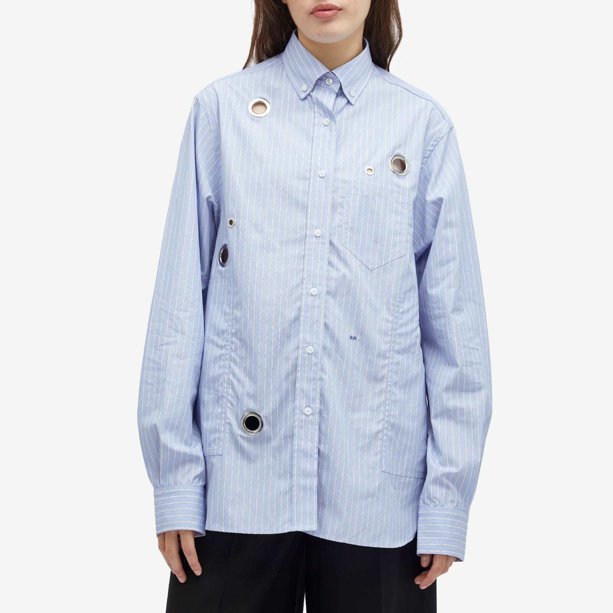 Saks Potts Women's Eyelet William Shirt in Noble Blue