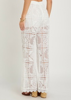 Zimmermann Aster Embroidered Lace Trousers Ivory
