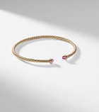 David Yurman Cablespira® Flex Micro 18kt gold cuff bracelet with tourmaline
